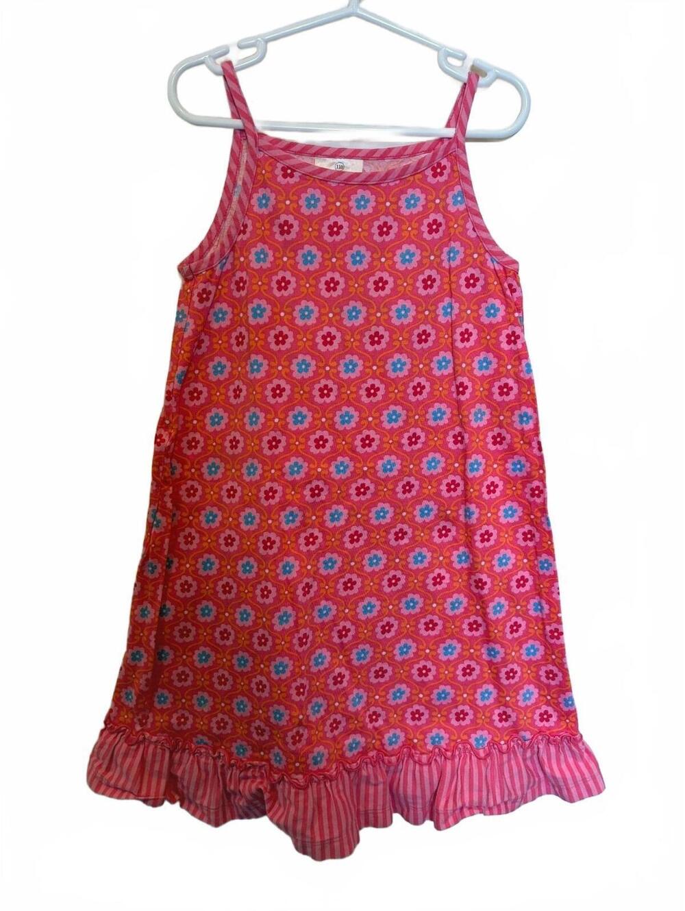 Hanna Andersson Girls' Pink Floral Cotton Sundress Size 110 (Girls 5)